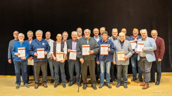 BDMV Ehrung für 50 und 60 Jahre aktive Vereinsarbeit